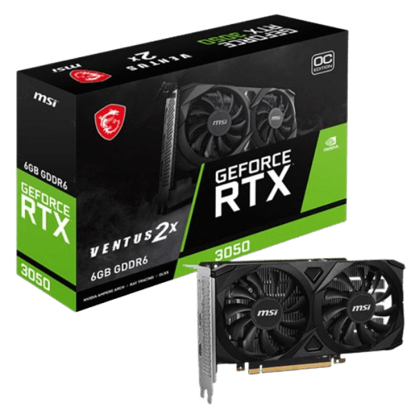 MSI GeForce RTX 3050 VENTUS 2X E 6GB OC Graphics Card