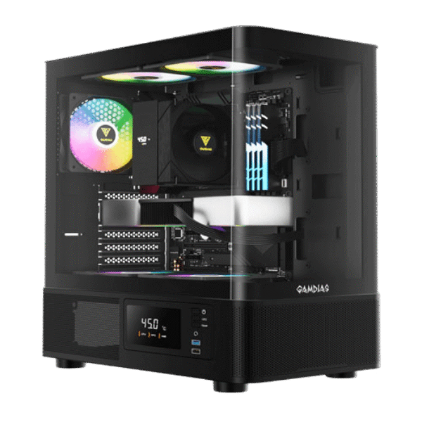 GAMDIAS ATLAS E2 CG ARGB Mid-tower gaming case