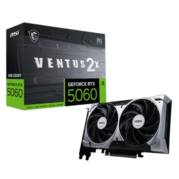 MSI GEFORCE RTX 5060 VENTUS 2X OC 8GB GDDR7X graphics card