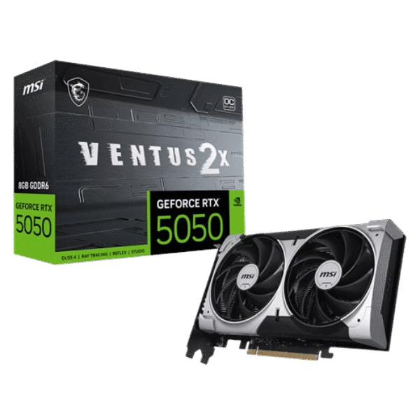 MSI GEFORCE RTX 5050 VENTUS 2X OC 8GB GDDR7X GRAPHICS CARD (SYSTEM ONLY)