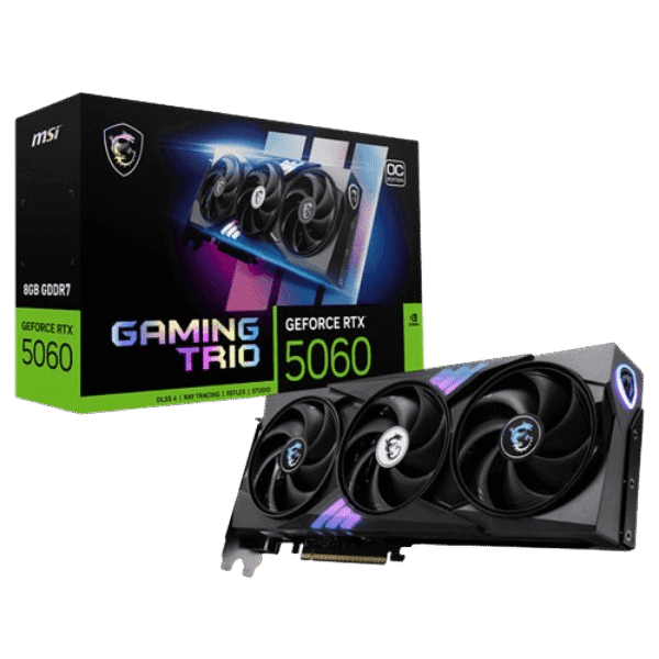 MSI GEFORCE RTX 5060 GAMING TRIO OC 8GB GDDR7X GRAPHICS CARD (SYSTEM ONLY)