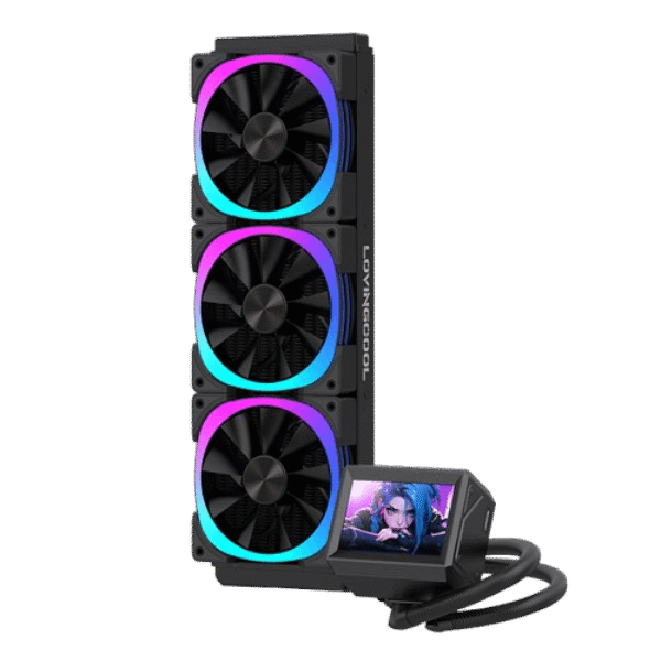 LOVINGCOOL DP-360-02 black liquid cooler with ips display