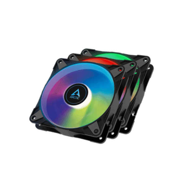 ARCTIC P12 PWM PST A-RGB (Black) 3 Pack Fan Kit