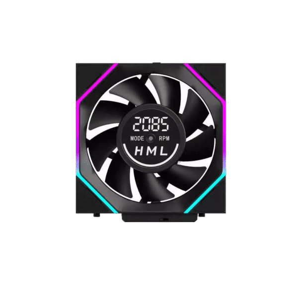 JUNGLE LEOPARD GALAXY-V2 ARGB PWM Case Fan 120mm With Speed Display (Black)
