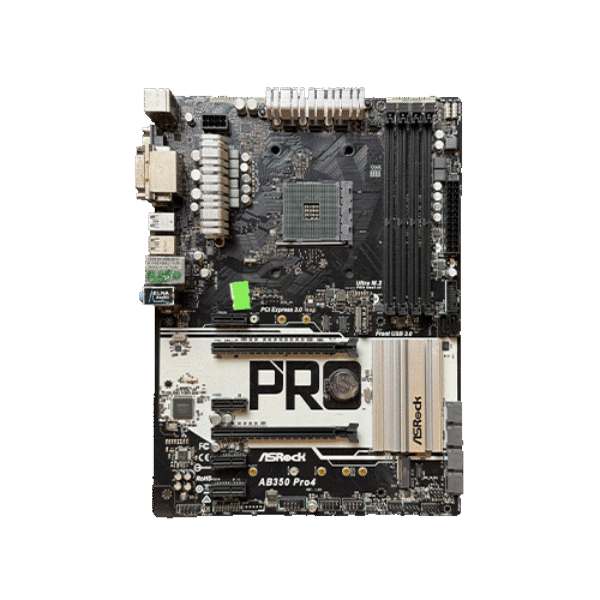 USED ASROCK PRO B350 M.2 4RAM SLOT GAMING MOTHERBOARD