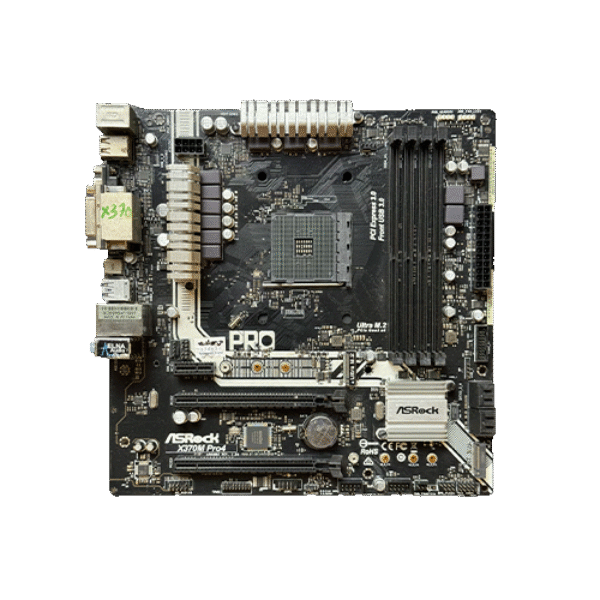 USED ASROCK PRO X370 M.2 4RAM SLOT GAMING MOTHERBOARD