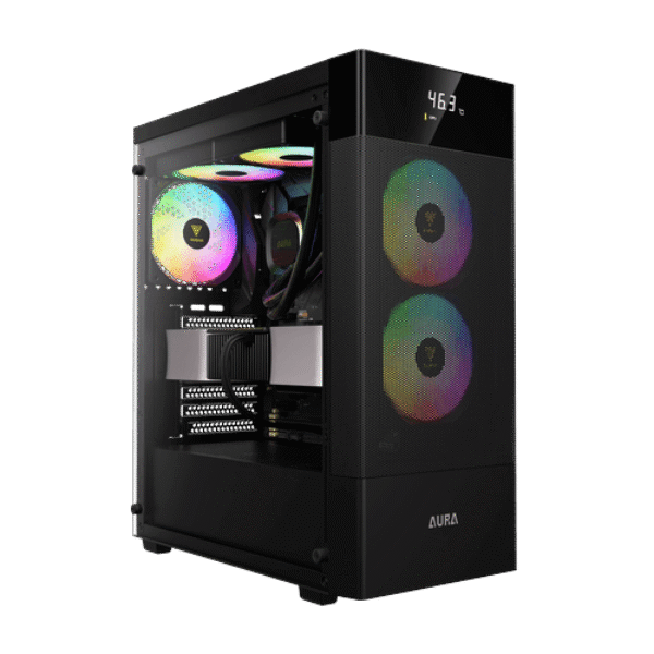 GAMDIAS AURA GC5 ELITE WITH DIGITAL DISPLAY ARGB Mid-tower black case